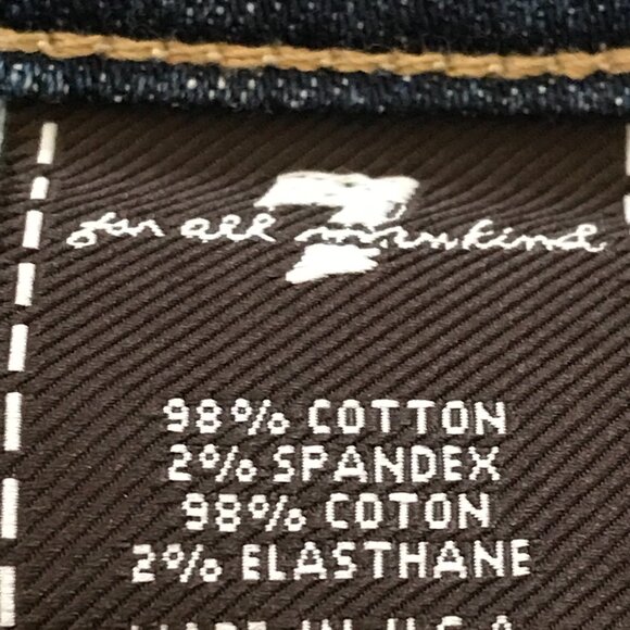 7 For All Mankind Josefina Skinny Jeans Women 25 Blue Low Rise Distressed 17226 - Picture 13 of 15